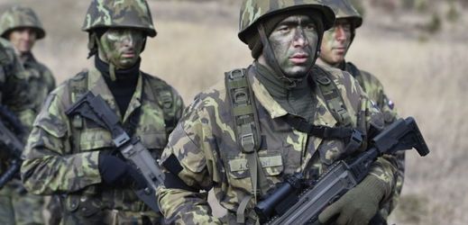 Výcvik nováčků české armády ve vojenském prostoru v Březině u Vyškova.