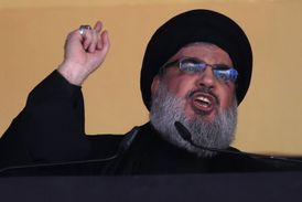 Šéf Hizballáhu šajch Hasan Nasralláh.