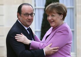 Kancléřka se sešla s francouzským prezidentem Hollandem.