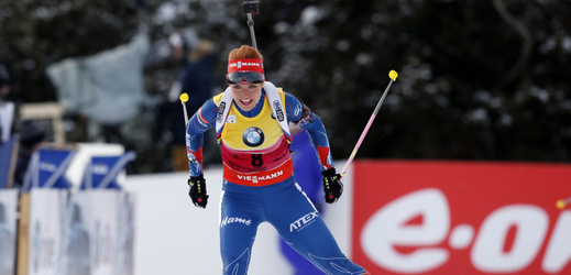 Gabriela Soukalová byla se čtvrtým místem ze sprintu spokojená.