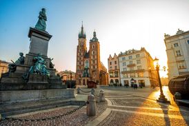 Historické centrum Krakova je zapsané na seznamu UNESCO.