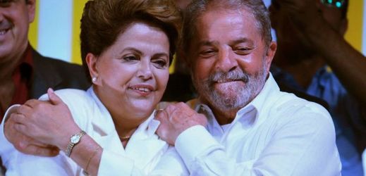 Prezidentka Dilma Rousseffová a její předseda vlády Luiz Inácio Lulua da Silva.