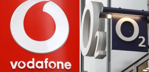 Loga Vodafone a O2.