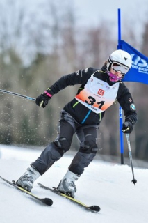 Veronika Vítková na lyžích.