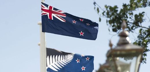Vlajka Nového Zélandu. 