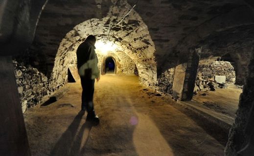 Podzemí telčského zámku.