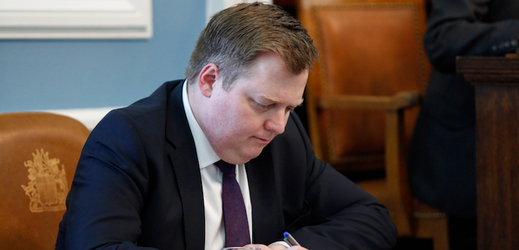 Islandský premiér Davíd Gunnlaugsson.