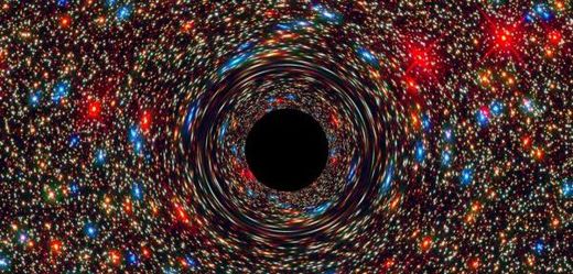 Počítačová vizualizace černé díry.