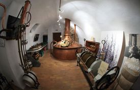 Fotografie z výstavy mapující historii vaření piva a pěstování chmele z muzea v německém městě Gardelegen.