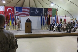 Premiér Sobotka pozdravil české vojáky v Afghánistánu.