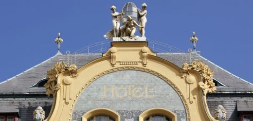 Secesní Grand hotel Evropa na pražském Václavském náměstí.
