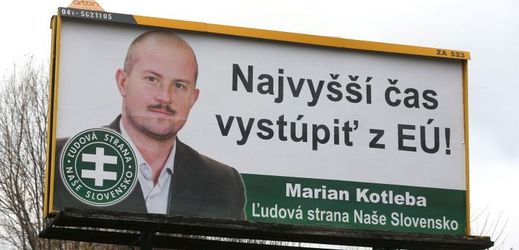 Billboard s Marianem Kotlebou.