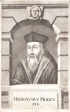 Jeroným Pražský, český náboženský myslitel, který byl roku 1416 upálen v Kostnici.