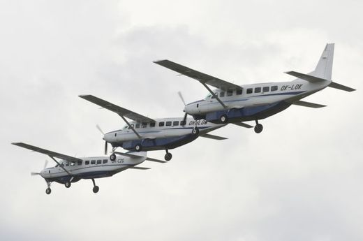 Skupina letounů Cessna 208B.