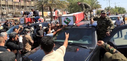 Demonstrace v iráckém Bagdádu.