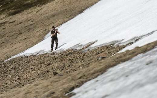 Zaměstnanci Správy Krkonošského národního parku na Mapě republiky naměřili čtyři metry sněhu.