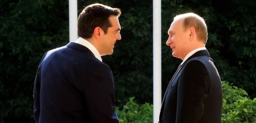 Řecký premiér Alexis Tsipras a ruský prezident Vladimir Putin.