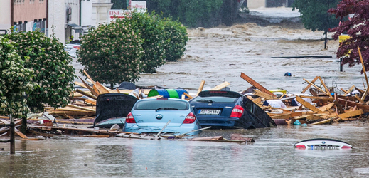 Záplavy v Bavorsku.