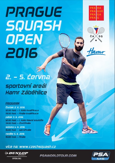 Pozvánka na squashové Prague Open.