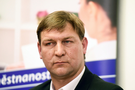 Místopředseda Sdružení hornických odborů Rostislav Palička.