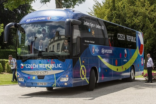 Autobus české reprezentace.