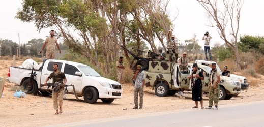 Libyjské jednotky v Syrtě.
