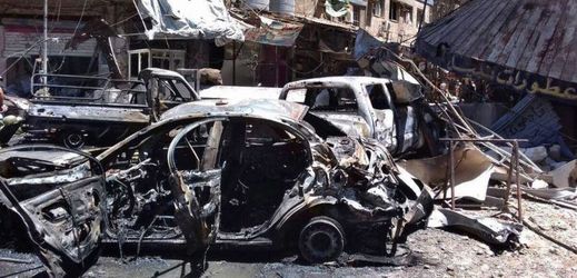 Předměstí Damašku. Útok si vyžádal několik obětí.