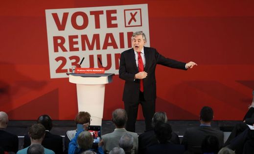 Mezi zastánce setrvání Velké Británie v Evropské unii patří bývalý ministr financí za labouristy Gordon Brown.