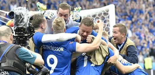 Radost fotbalistů Islandu.