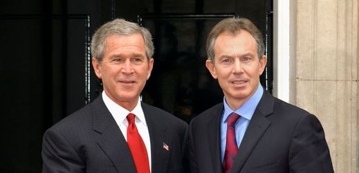 George Bush a Tony Blair.