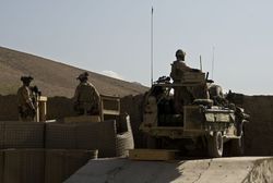 Hlídka české jednotky speciálních sil, Afghánistán.
