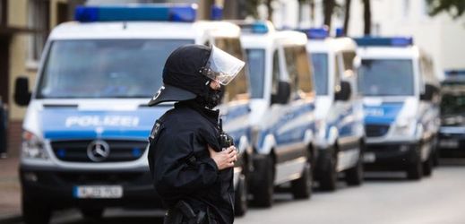 Zásah německých policistů.