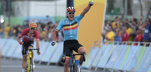 Belgický vítěz silničního závodu Greg Van Avermaet.