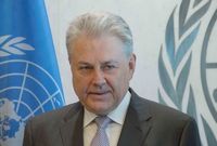 Ukrajinský delegát Volodymyr Jelčenko na zasedání Rady bezpečnosti OSN.