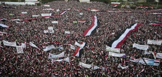 Demonstrace v Saná jednou z největších od začátku občanské války v Jemenu.