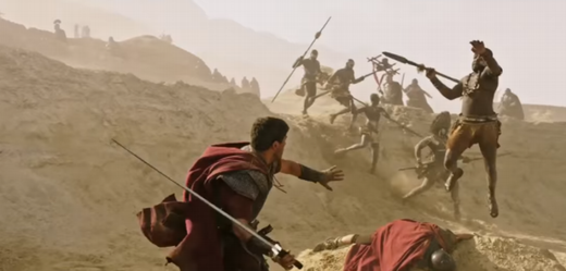 Snímek z nového zpracování filmu Ben-Hur.