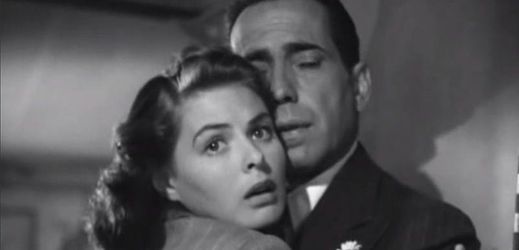 Ingrid Bergmanová a Humphrey Bogart.
