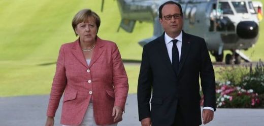 Angela Merkelová s Françoisem Hollandem.