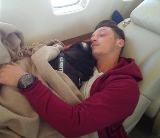 Mesut Özil odpočívá se svým Balboou.