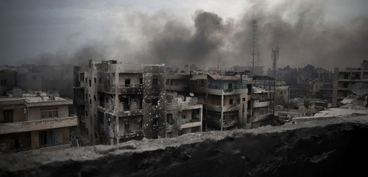Rozbořené Aleppo. 