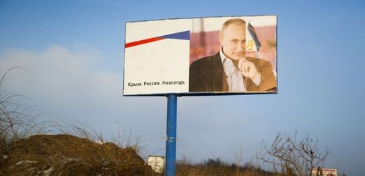 Bilboard Vladimíra Putina na Krymu (ilustrační foto).
