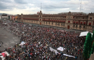 Velké protesty ve městě Iguala na jihu Mexika.