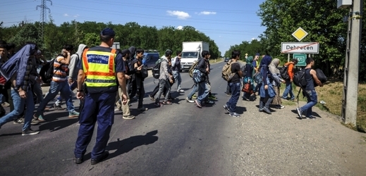 Uprchlíci v Maďarsku.