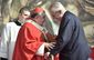 Sváteční mše, kterou vedl kardinál Duka (vlevo), se zúčastnil i český prezident Miloš Zeman. 