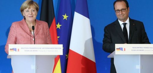 Německá kancléřka Angela Merkelová a francouzský prezident François Hollande.