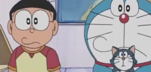 Japonský kočičí robot Doraemon. 