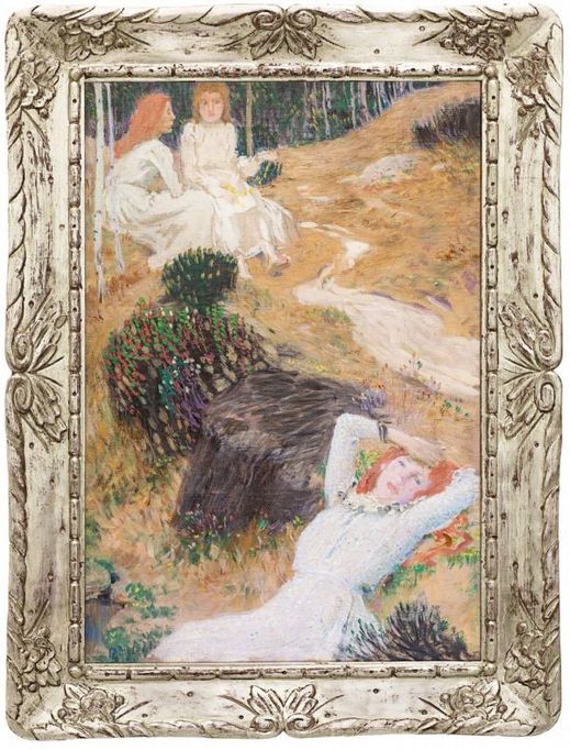 Obraz Jana Preislera Tři dívky v lese.