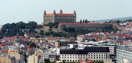 Pohled na Bratislavu. 