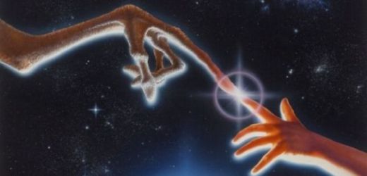 Nákres plakátu k filmu E.T. - Mimozemšťan.