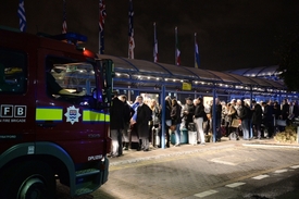 Snímek z evakuace na letišti London City.